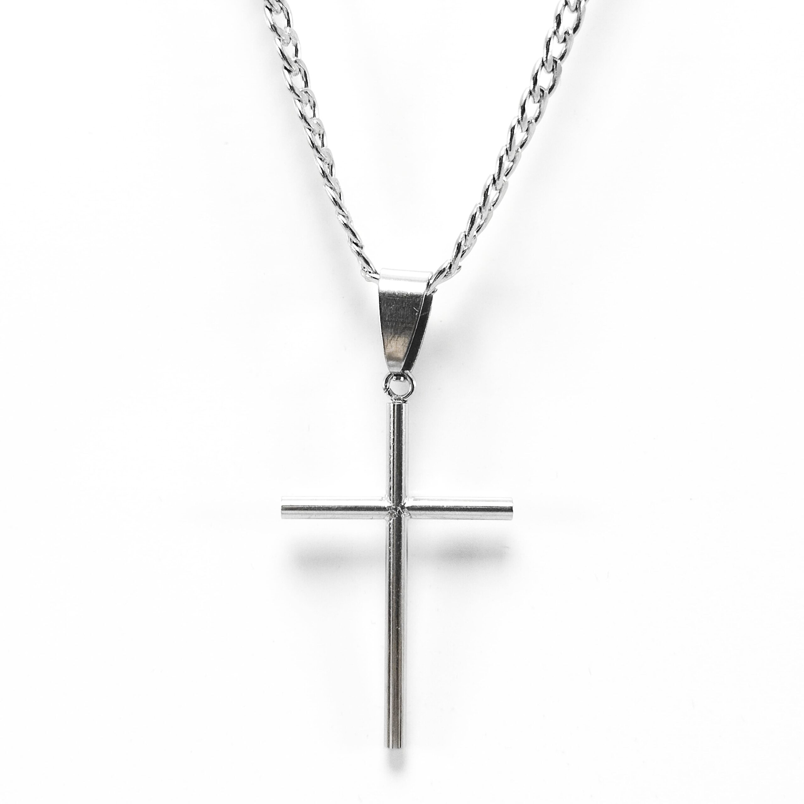 Colar Crucifixo Masculino Aço (3)