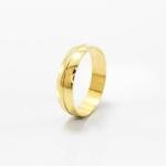 Aliança de Casamento 5mm Abaulada com Um Friso Ouro 18k (Unidade)