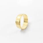 Aliança de Casamento 7mm Reta Fosca Chanfrada Ouro 18k (Unidade)