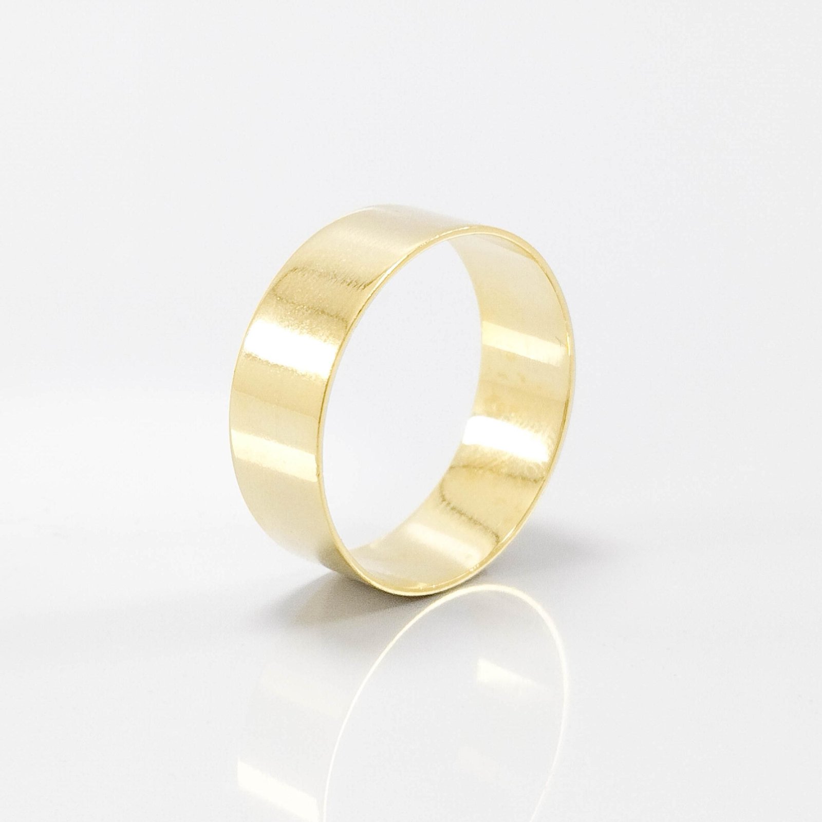 Aliança de Casamento 7mm Reta LISA Ouro 18k (Unidade)