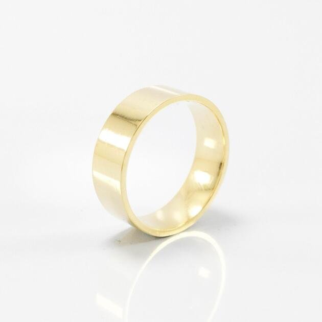 Aliança de Casamento 7mm Semi Anatomica Ouro 18k (Unidade)