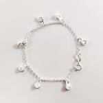 Pulseira com Pedras Branca em Prata