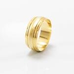 Aliança de Casamento 8mm Abaulada Fosca Ouro 18k (Unidade)