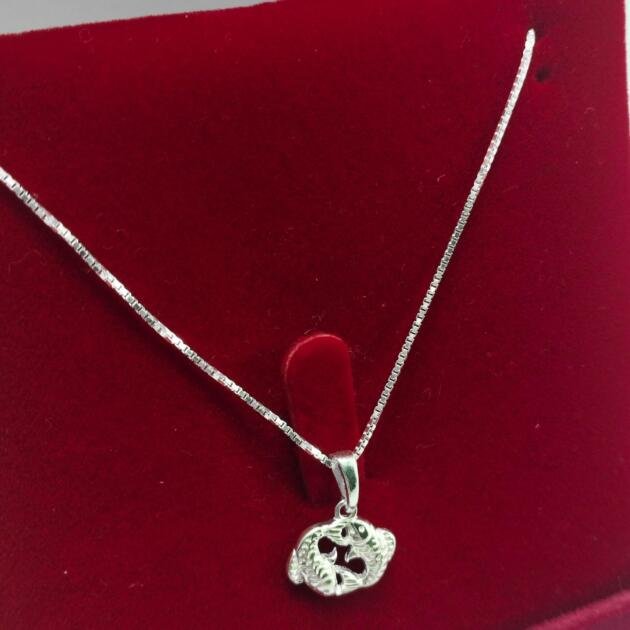 Colar Prata Signo Peixes
