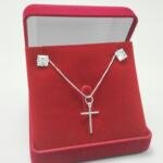 Kit Crucifixo Em Prata
