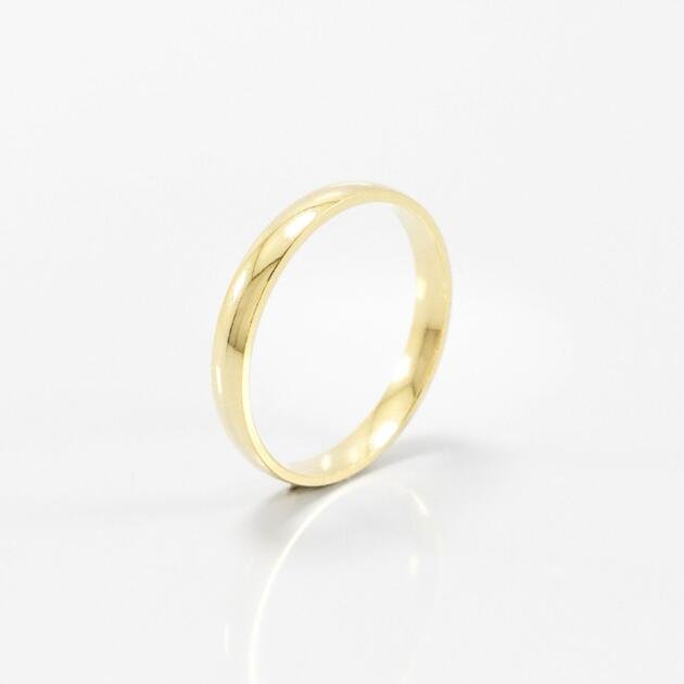 Aliança de Casamento 3mm Abaulada Semi Anatomica Ouro 18k (Unidade)