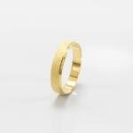 Aliança de Casamento 4mm Diamantada Com Friso Ouro 18k (Unidade)