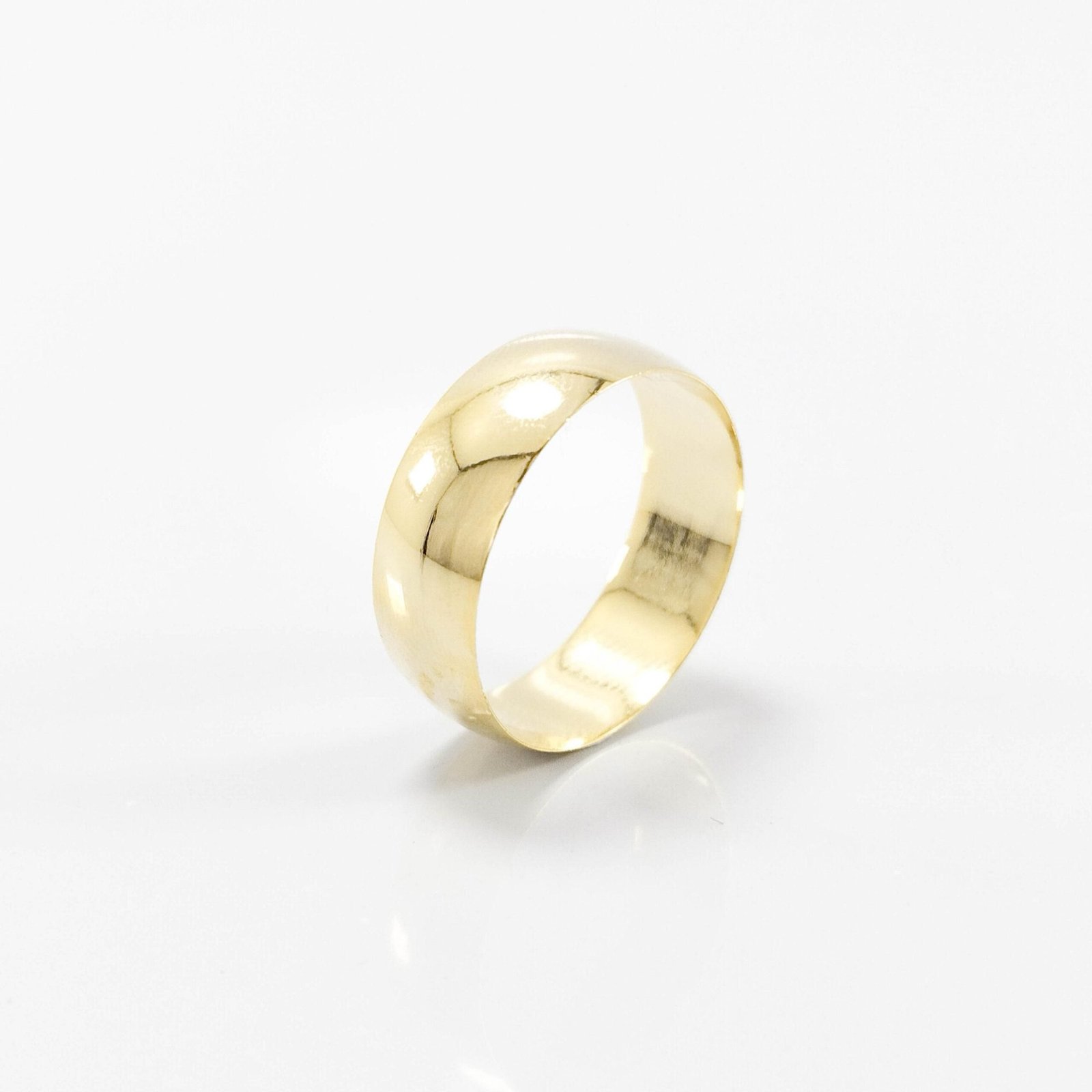 Aliança de Casamento 7mm Abaulada Reta Ouro 18k (Unidade)