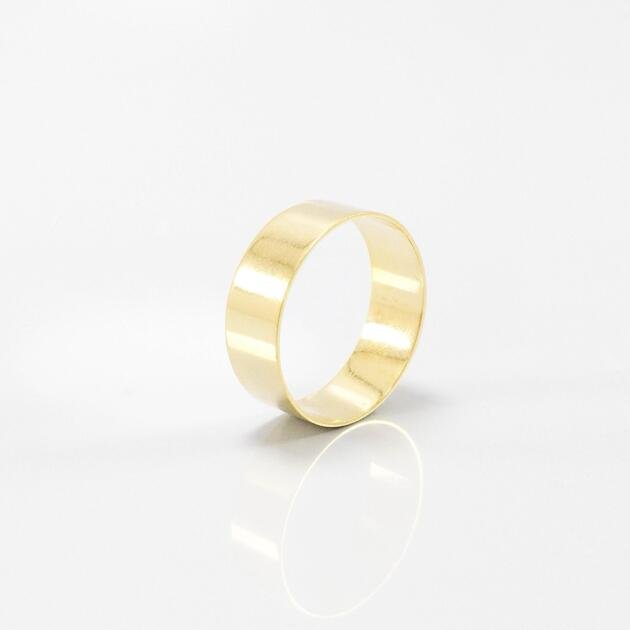 Aliança de Casamento 8mm Reta Ouro 18k (Unidade)