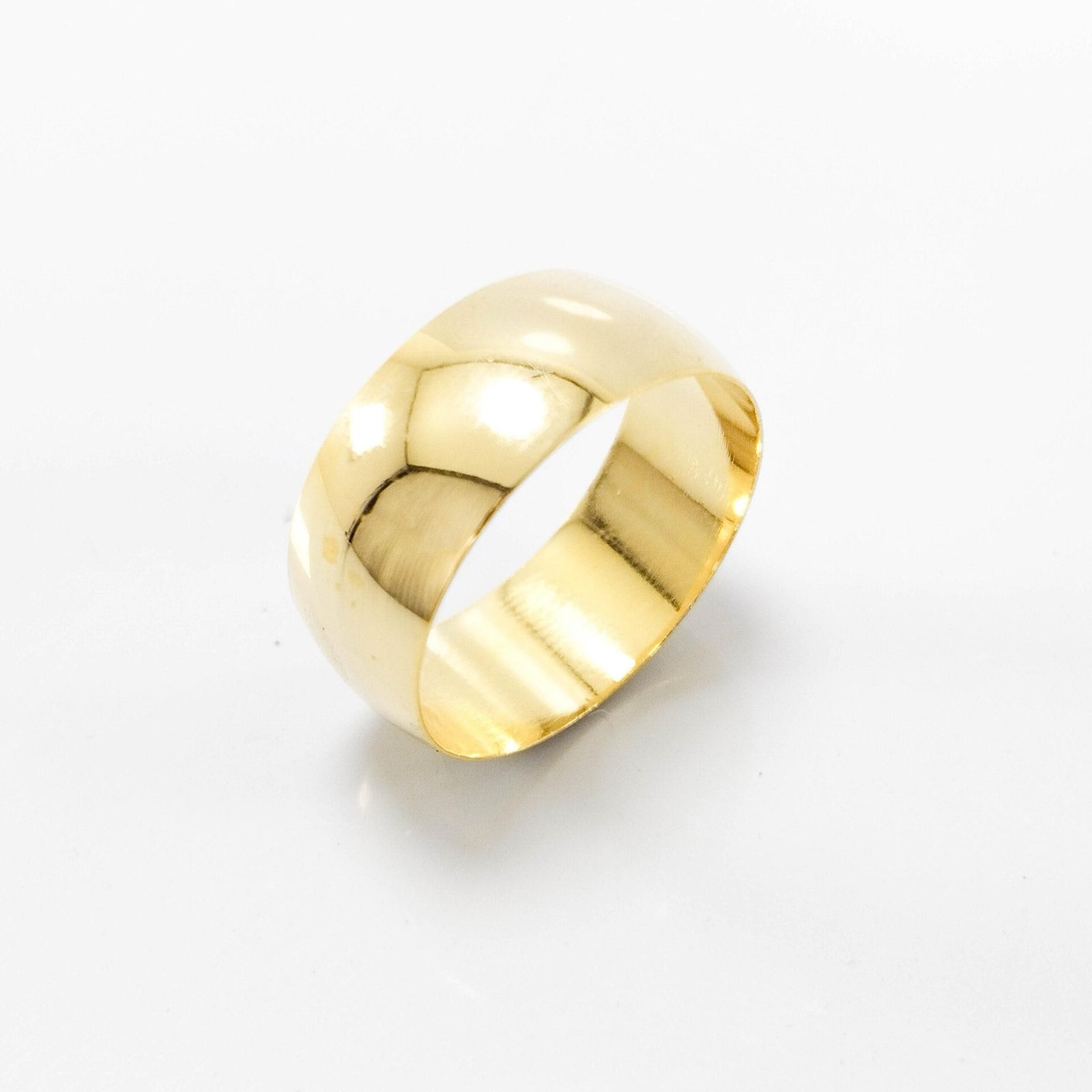 Aliança de Casamento 9mm Abaulada Reta Ouro 18k (Unidade)