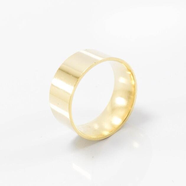 Aliança de Casamento 9mm Reta Ouro 18k (Unidade)