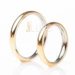 Aliança de Casamento 3mm Abaulada Moeda com Forro de Aço PAR