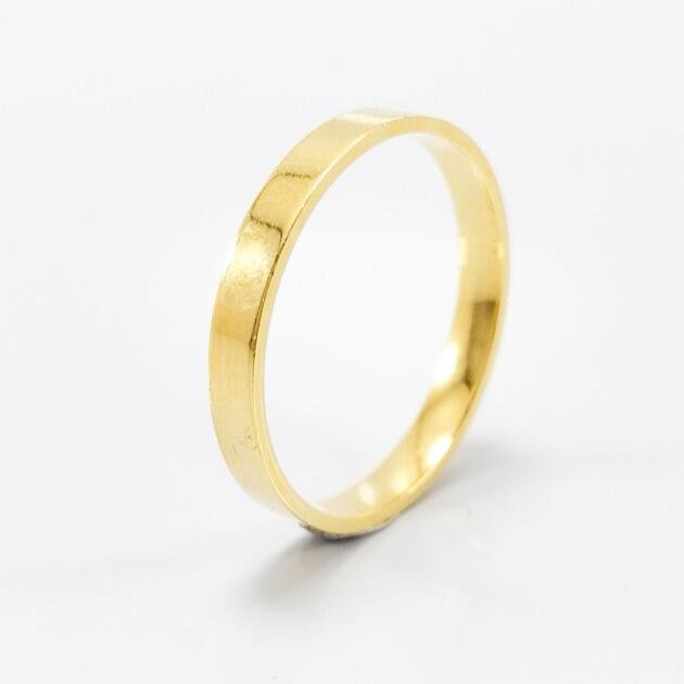 Aliança de Casamento 3mm Semi Anatomica Ouro 18k (Unidade)