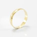 Aliança de Casamento 4mm Abaulada Reta Ouro 18k (Unidade)