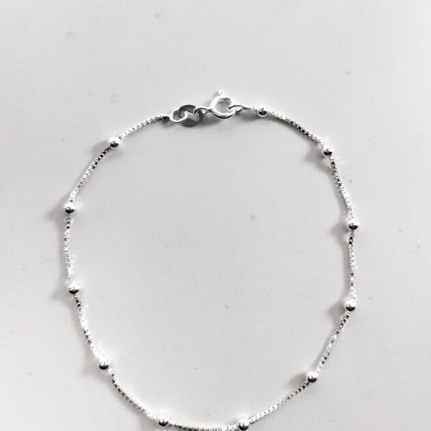Pulseira Bolinha Veneziana em Prata