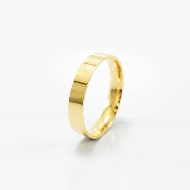 Aliança de Casamento 4mm Semi Anatomica Ouro 18k (Unidade)
