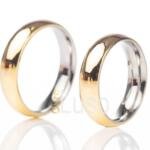 Aliança de Casamento 5mm Abaulada Moeda com Forro de Aço PAR