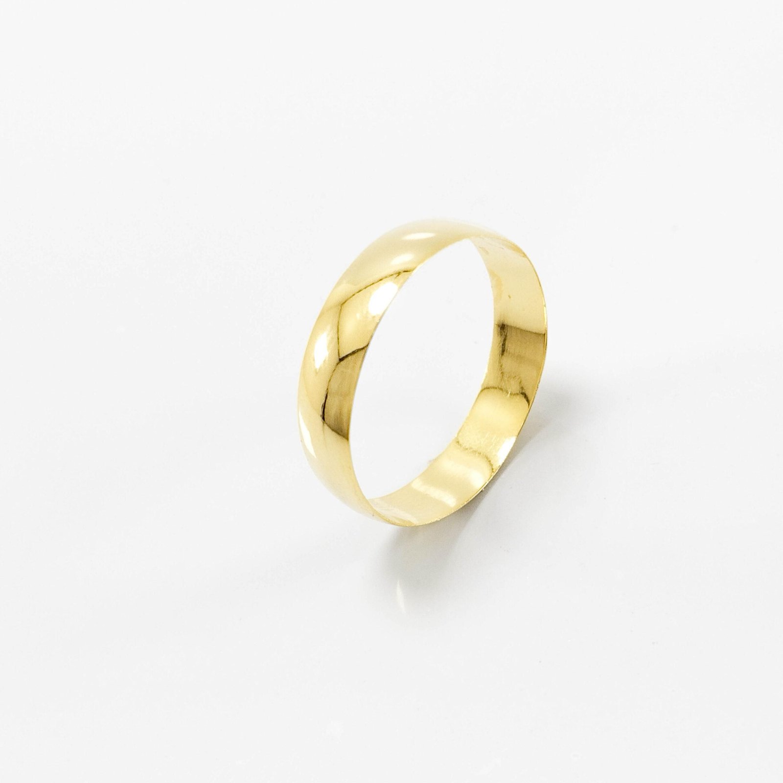 Aliança de Casamento 5mm Abaulada Reta Ouro 18k (Unidade)