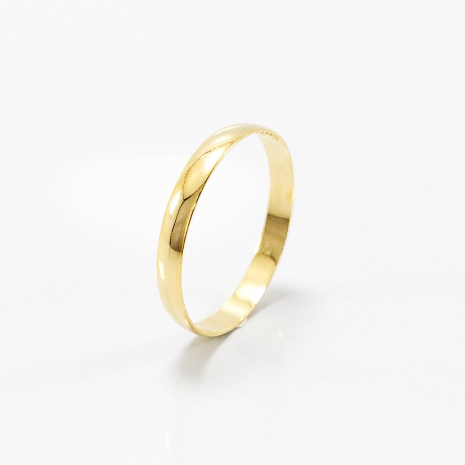 Aliança de Casamento 3mm Abaulada Reta Ouro 18k (Unidade) - Imagem 2