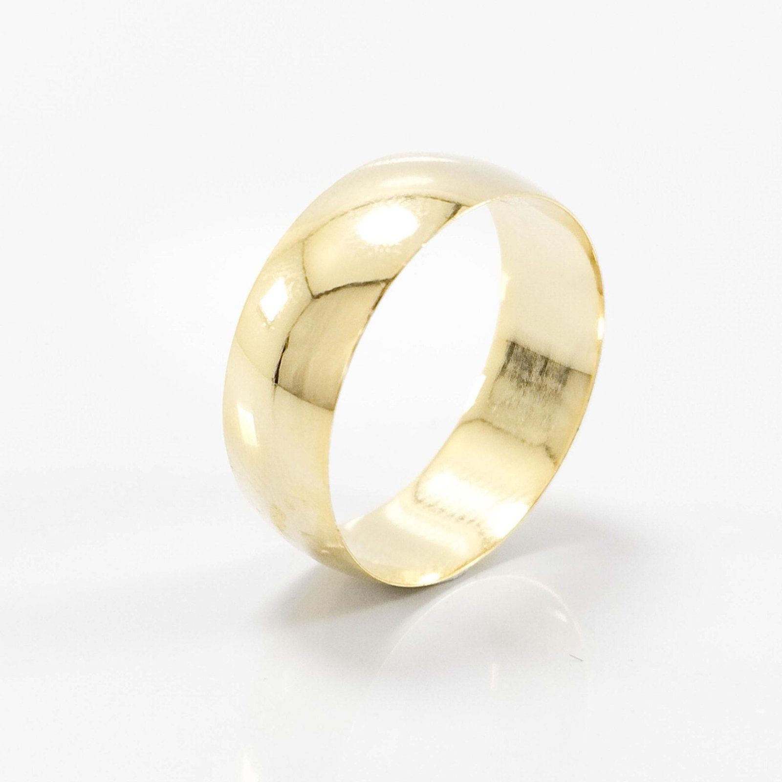 Aliança de Casamento 7mm Abaulada Reta Ouro 18k (Unidade) - Imagem 2