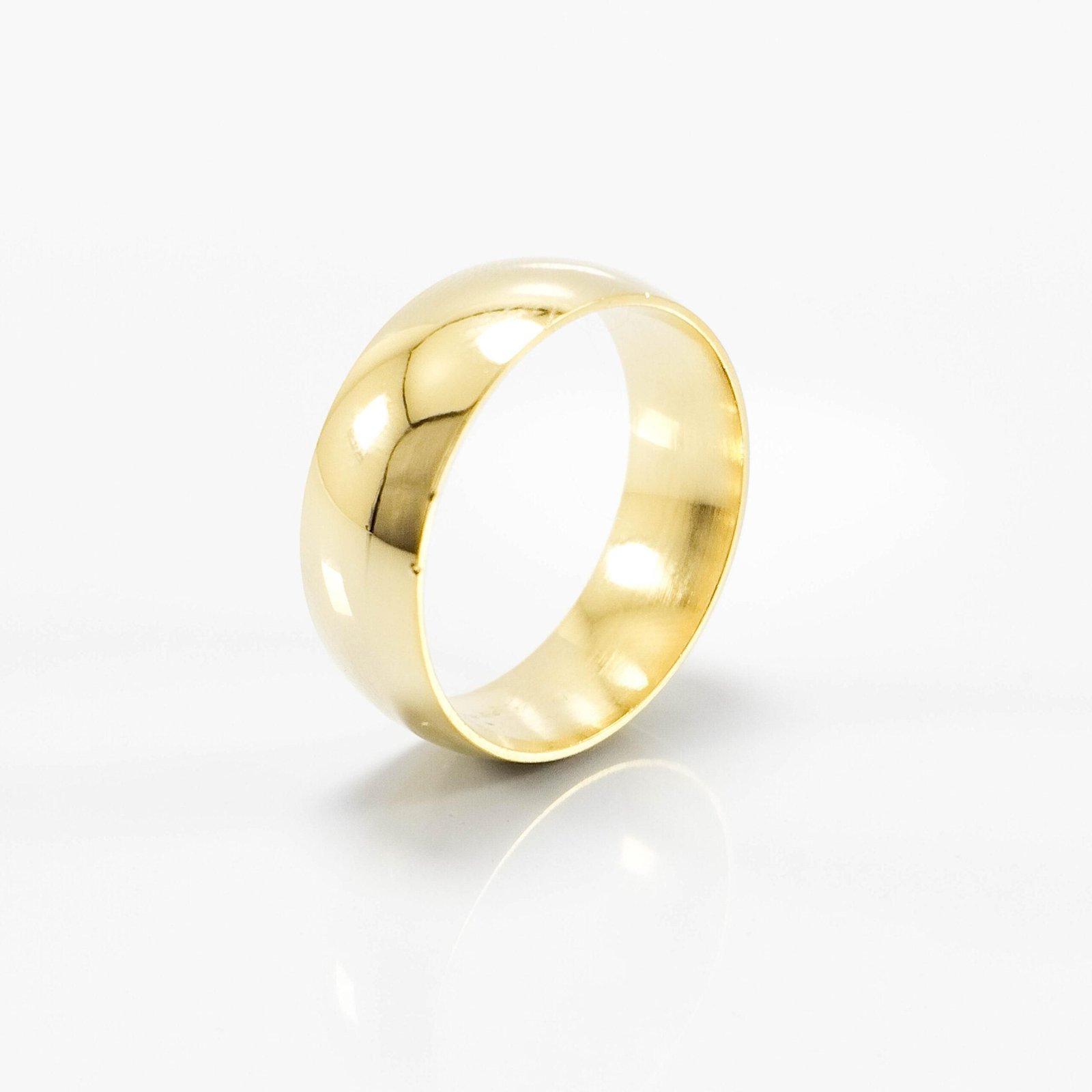 Aliança de Casamento 7mm Abaulada Semi Anatomica Ouro 18k (Unidade) - Imagem 3