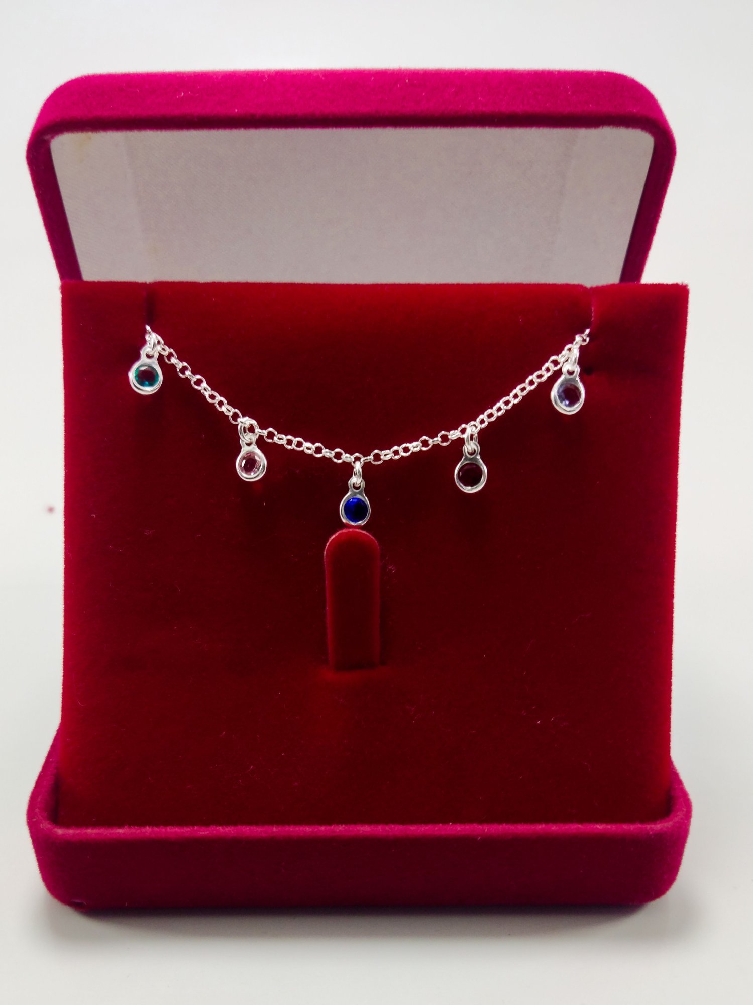 Pulseira com Pedras Coloridas em Prata - Imagem 3