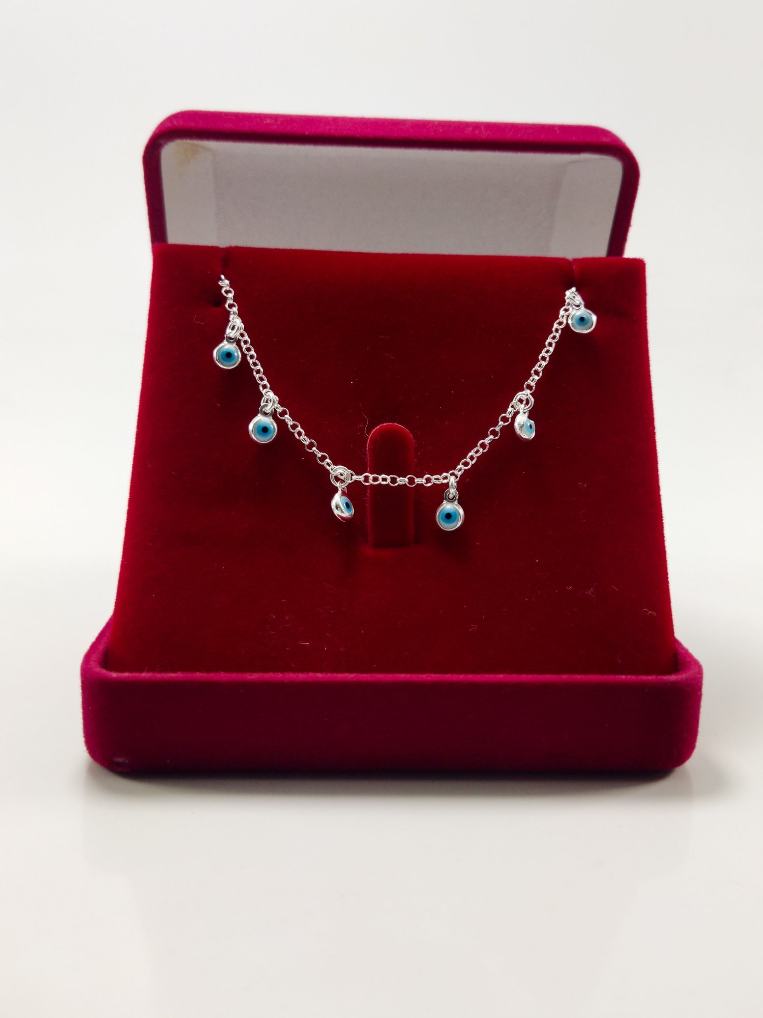 Pulseira de Olho Grego Azul Claro em Prata - Imagem 3