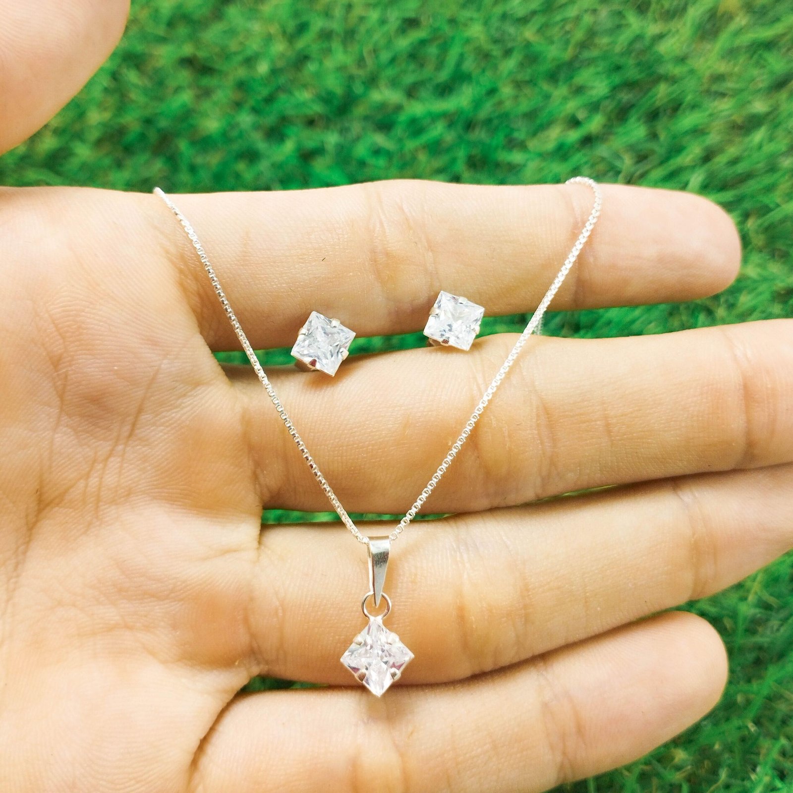 Conjunto Ponto De Luz Em Prata - Imagem 3