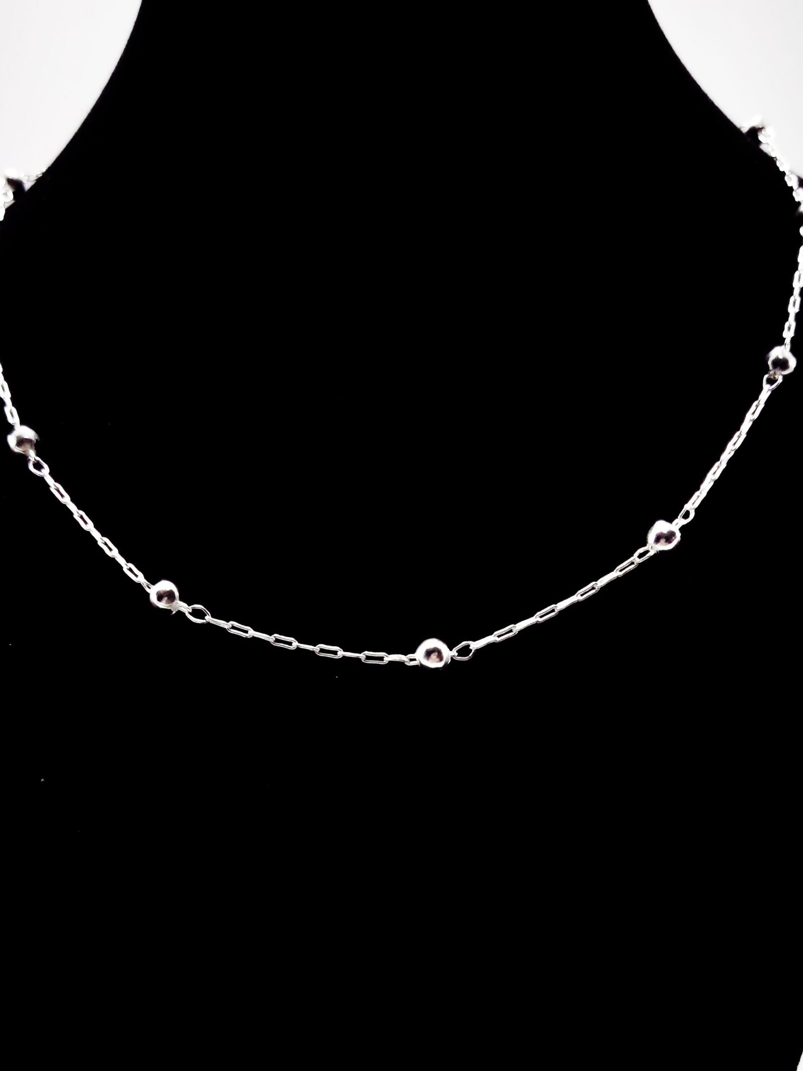 Pulseira Bolinha Elo Português Em Prata - Imagem 3