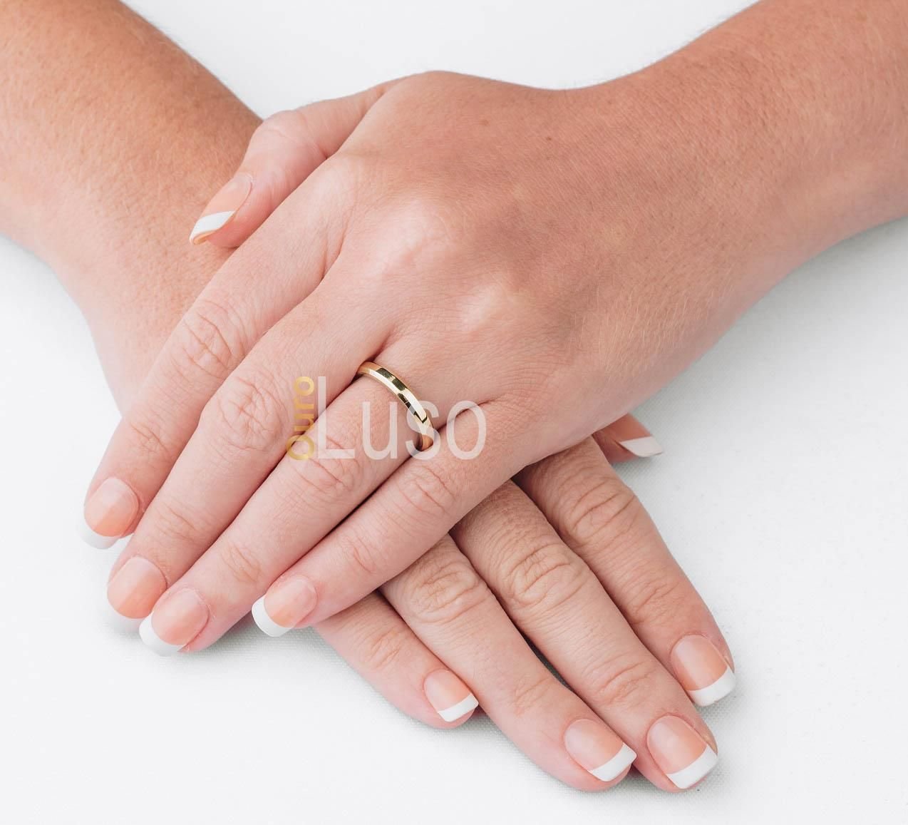 Aliança de Casamento 3mm Moeda com Forro de Aço PAR - Imagem 3