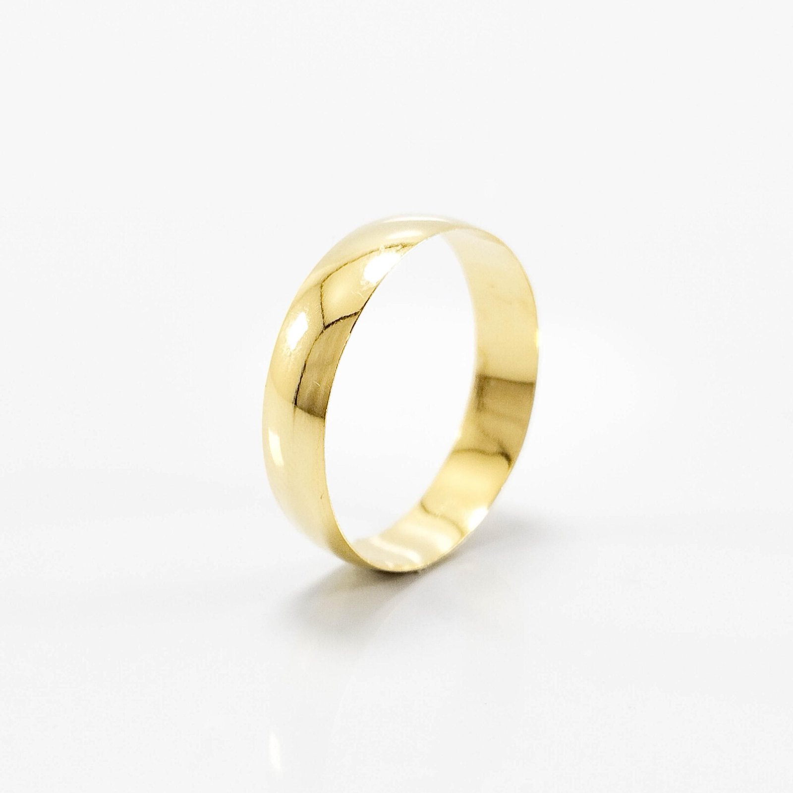 Aliança de Casamento 5mm Abaulada Reta Ouro 18k (Unidade) - Imagem 3