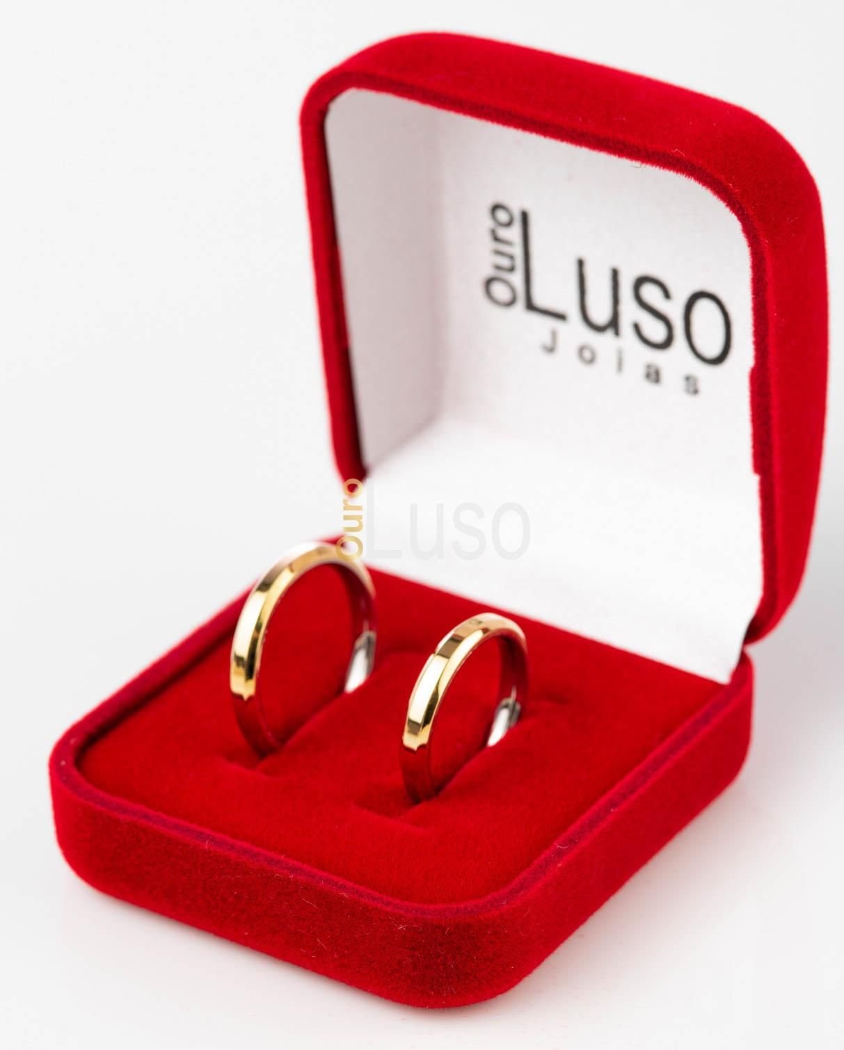 Aliança de Casamento 3mm Moeda com Forro de Aço PAR - Imagem 4