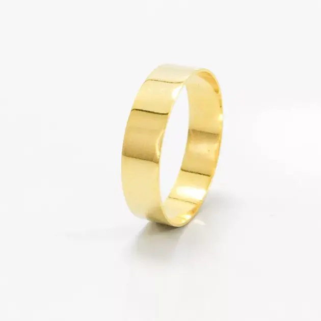 Aliança de Casamento 5mm Reta Ouro 18k (Unidade)