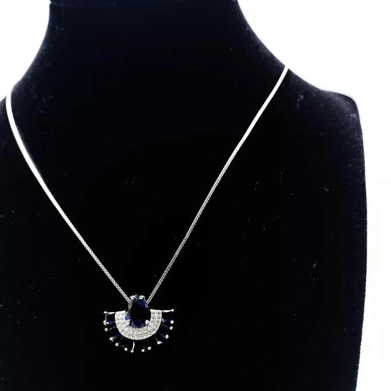 Conjunto Azul Em Prata Cravejado - Imagem 3