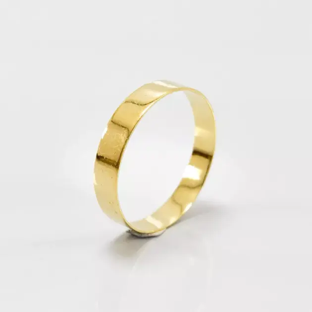 Aliança de Casamento 4mm Reta Ouro 18k (Unidade)